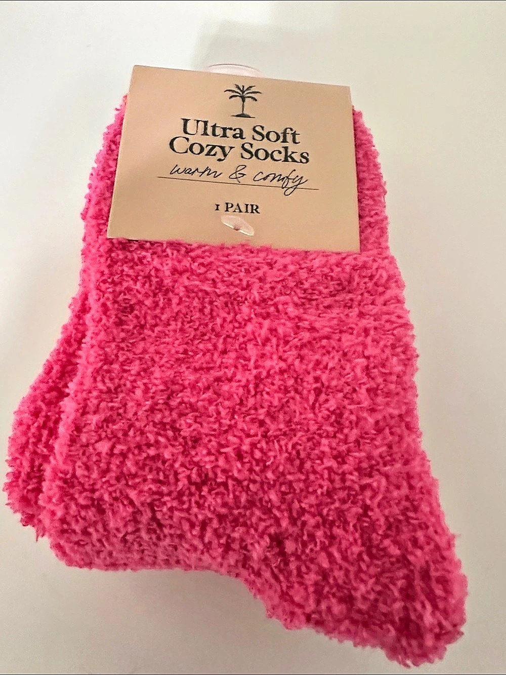 Ultra Soft Cozy Socks Pink One Pair NWT Women's Warm and Comfy